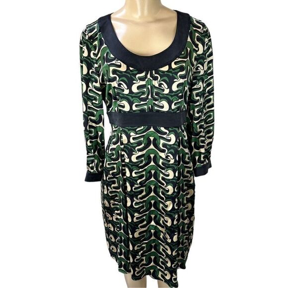 Diane Von Furstenberg retro patterned midi Dress size 6 - Picture 1 of 6